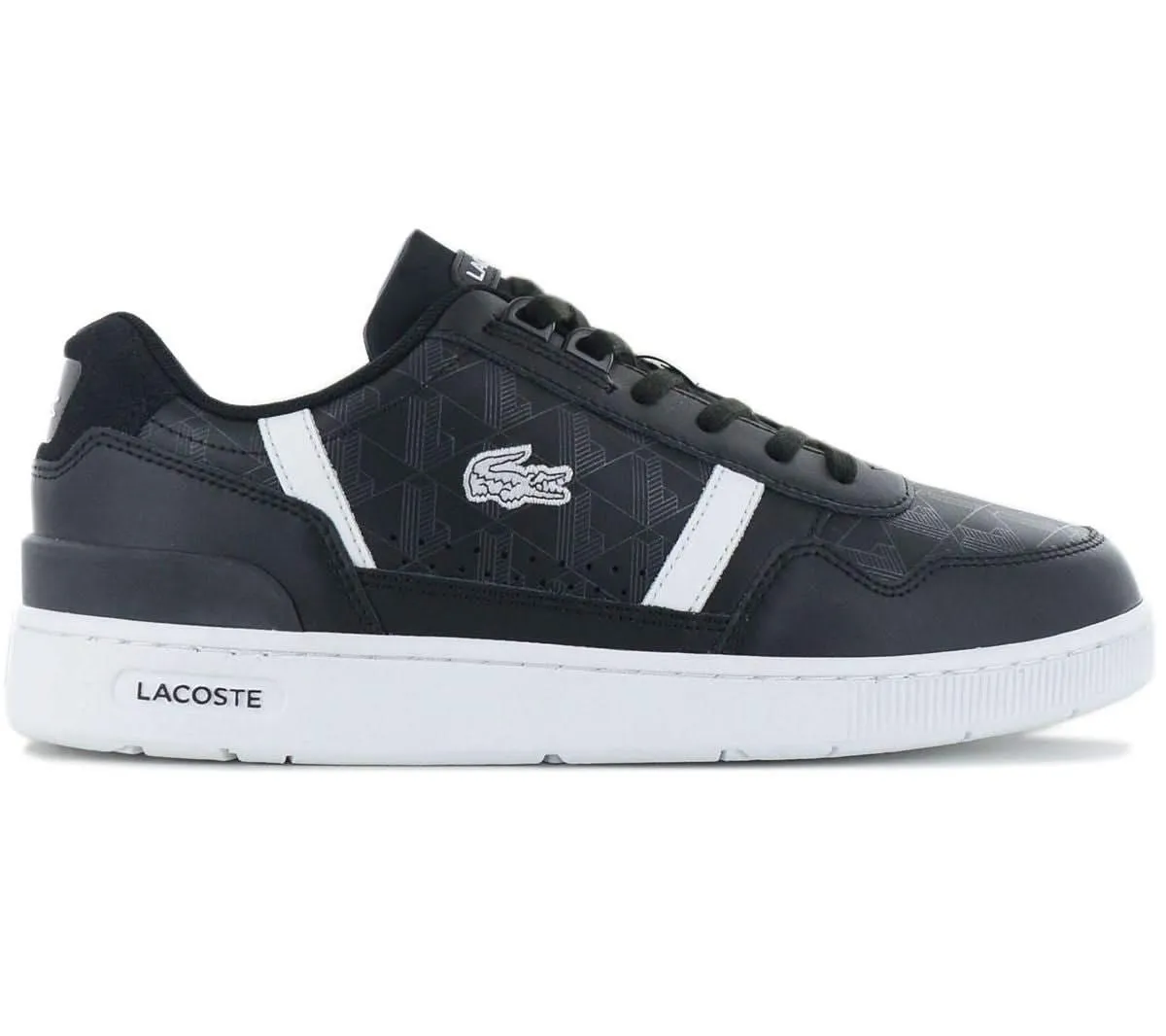 LACOSTE T-Clip Leather - Herren Sneakers Schuhe Leder Schwarz 747SMA0068312