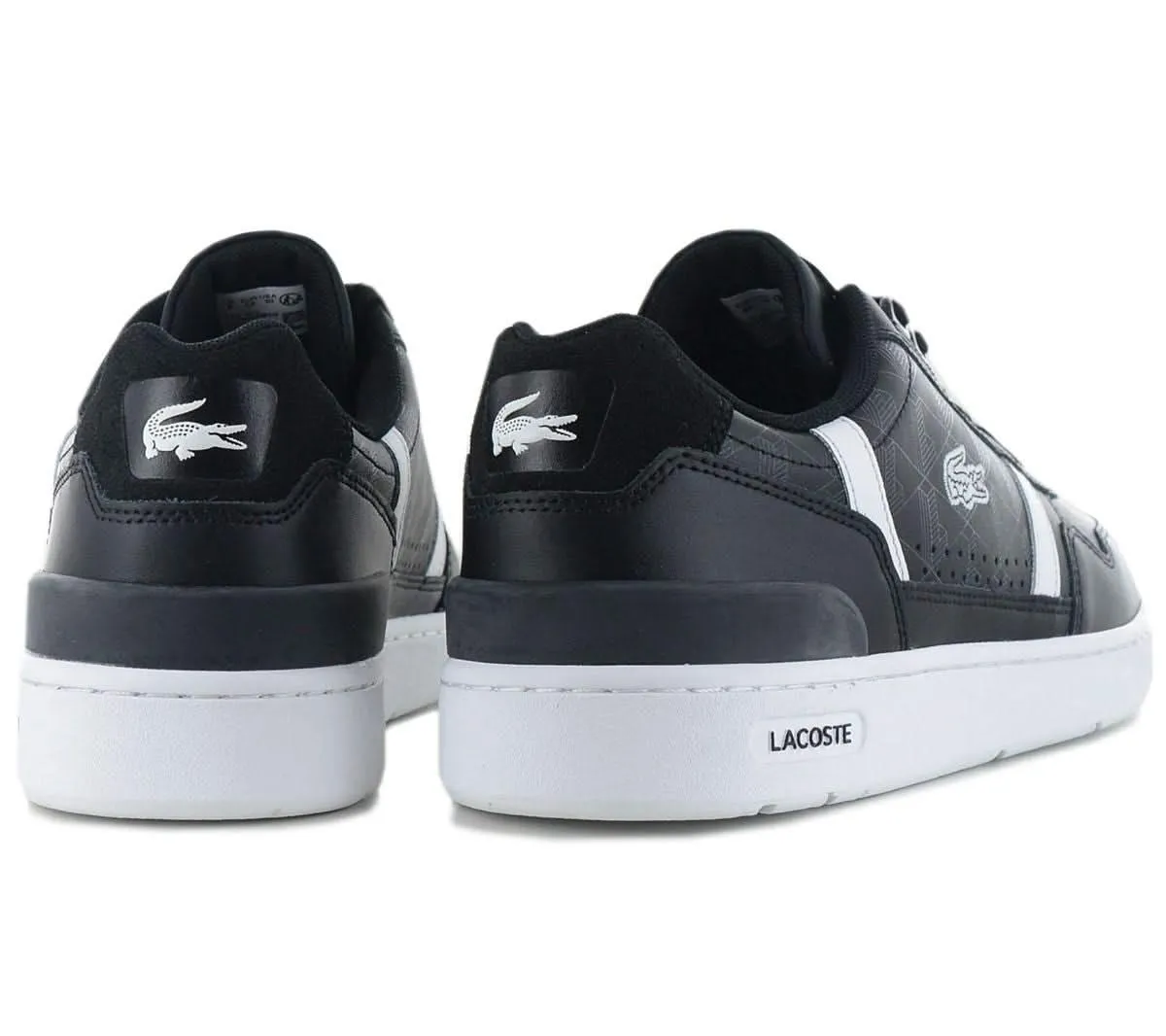 LACOSTE T-Clip Leather - Herren Sneakers Schuhe Leder Schwarz 747SMA0068312