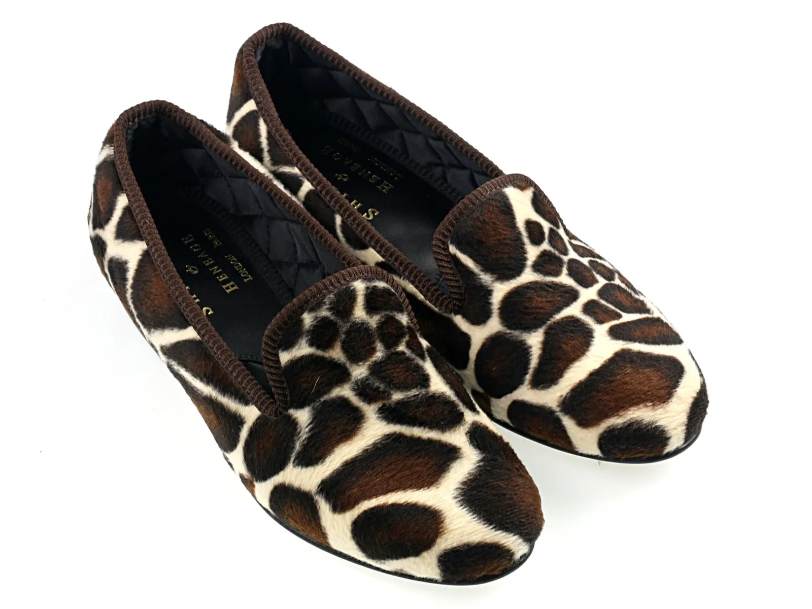 Ladies Giraffe Fabric Slipper - UK 6.5