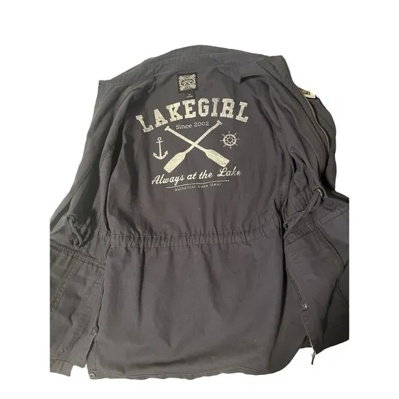 Lake Girl Boating Deck Jacket In Gray Women’s Size M Very Good Condition.