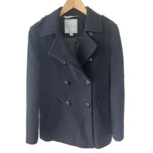 Larry Levine Wool Blend Classic Double Breasted Pockets Winter Pea Coat Jacket 6