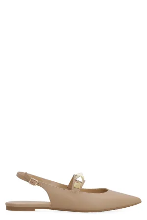 Leather ballet flats