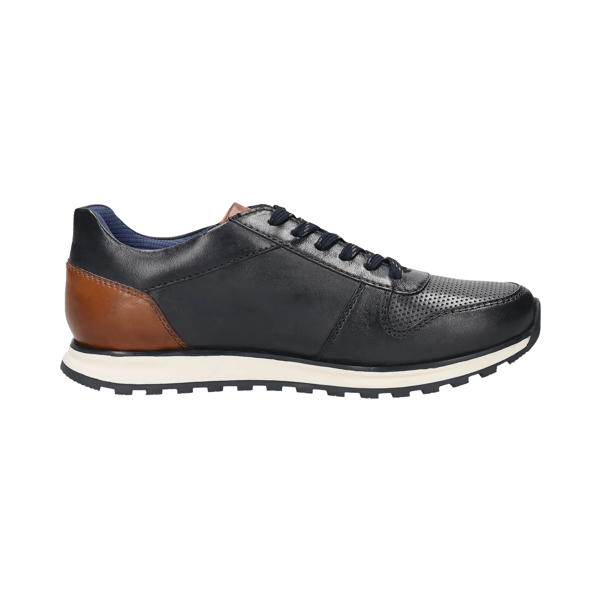 Leder Sneaker dunkelblau