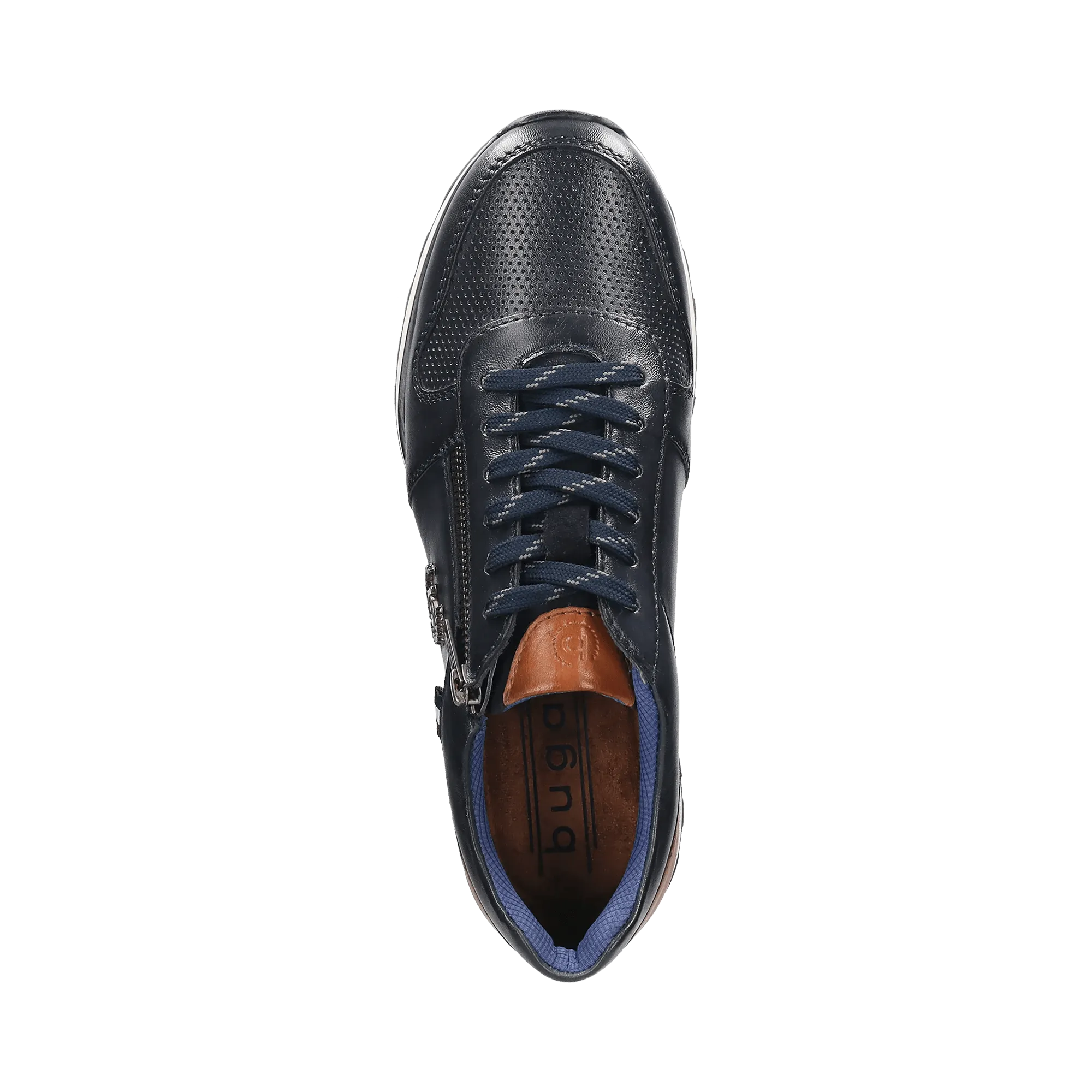 Leder Sneaker dunkelblau