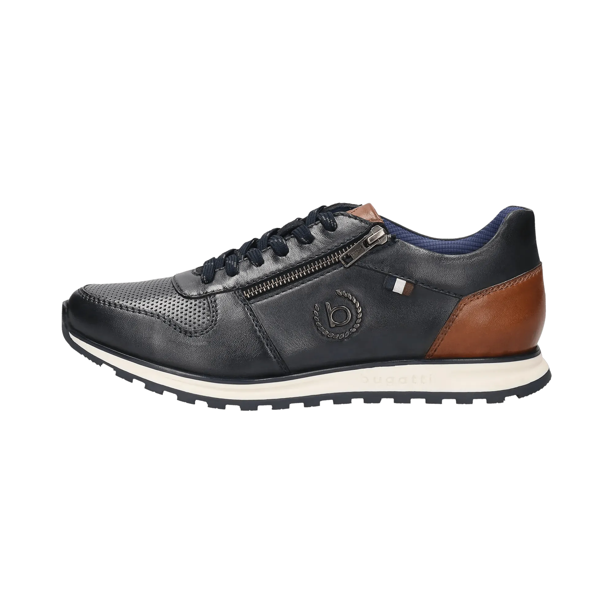 Leder Sneaker dunkelblau