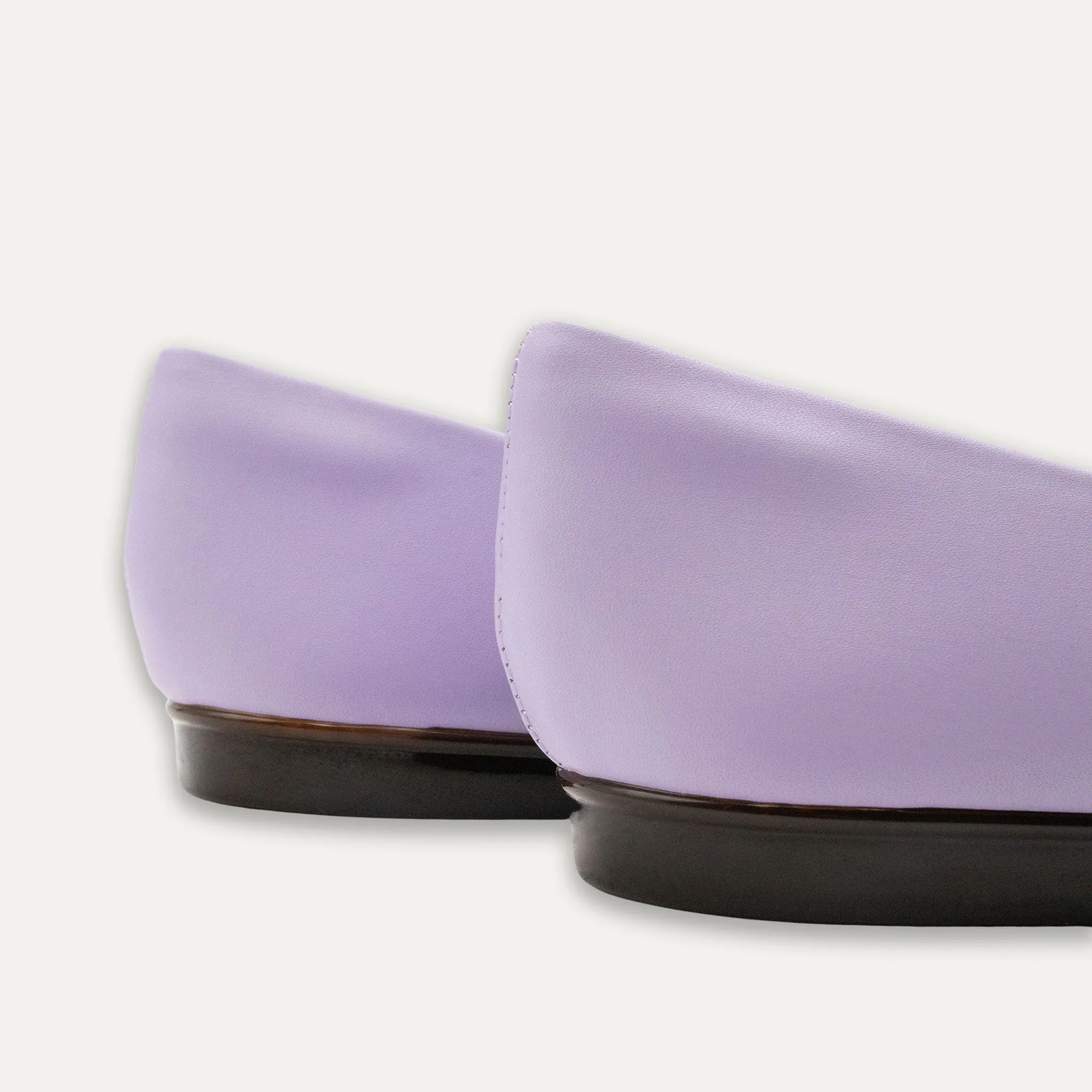 Leticia Heart Mauve Pointed Toe Flats