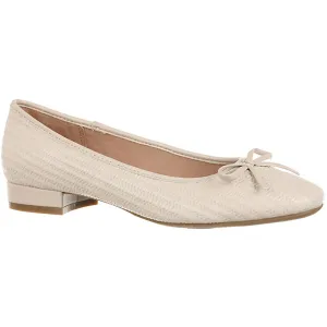 LifeStride Womens Cheers Woven Textured Faux Leather Ballet Flats
