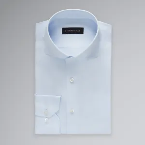 Light Blue Solid Cut-away Cotton Shirt