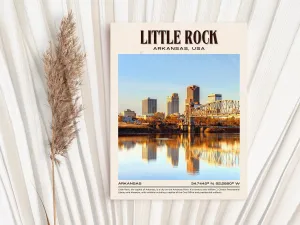 Little Rock Vintage Wall Art, Arkansas ,USA