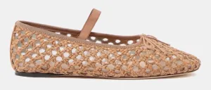 LOEFFLER RANDALL Woven rattan ballet flats 9B