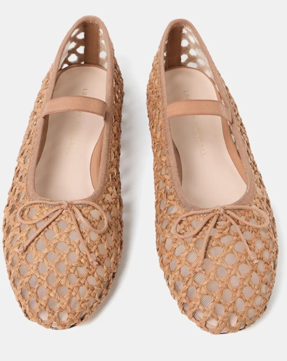 LOEFFLER RANDALL Woven rattan ballet flats 9B