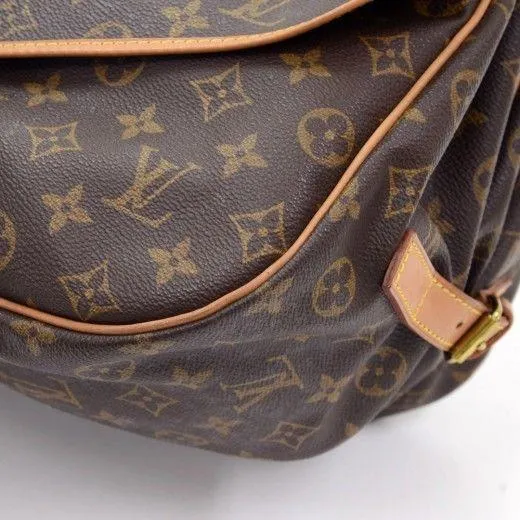 LOUIS VUITTON Saumur 35 Monogram Canvas Vintage Shoulder Bag