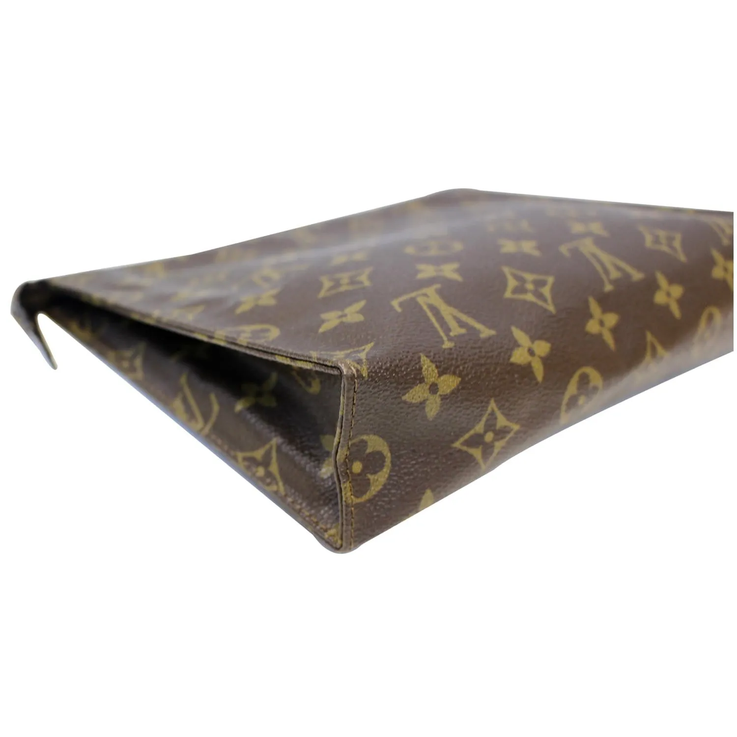 LOUIS VUITTON Toiletry Pouch Monogram Canvas Vintage Brown