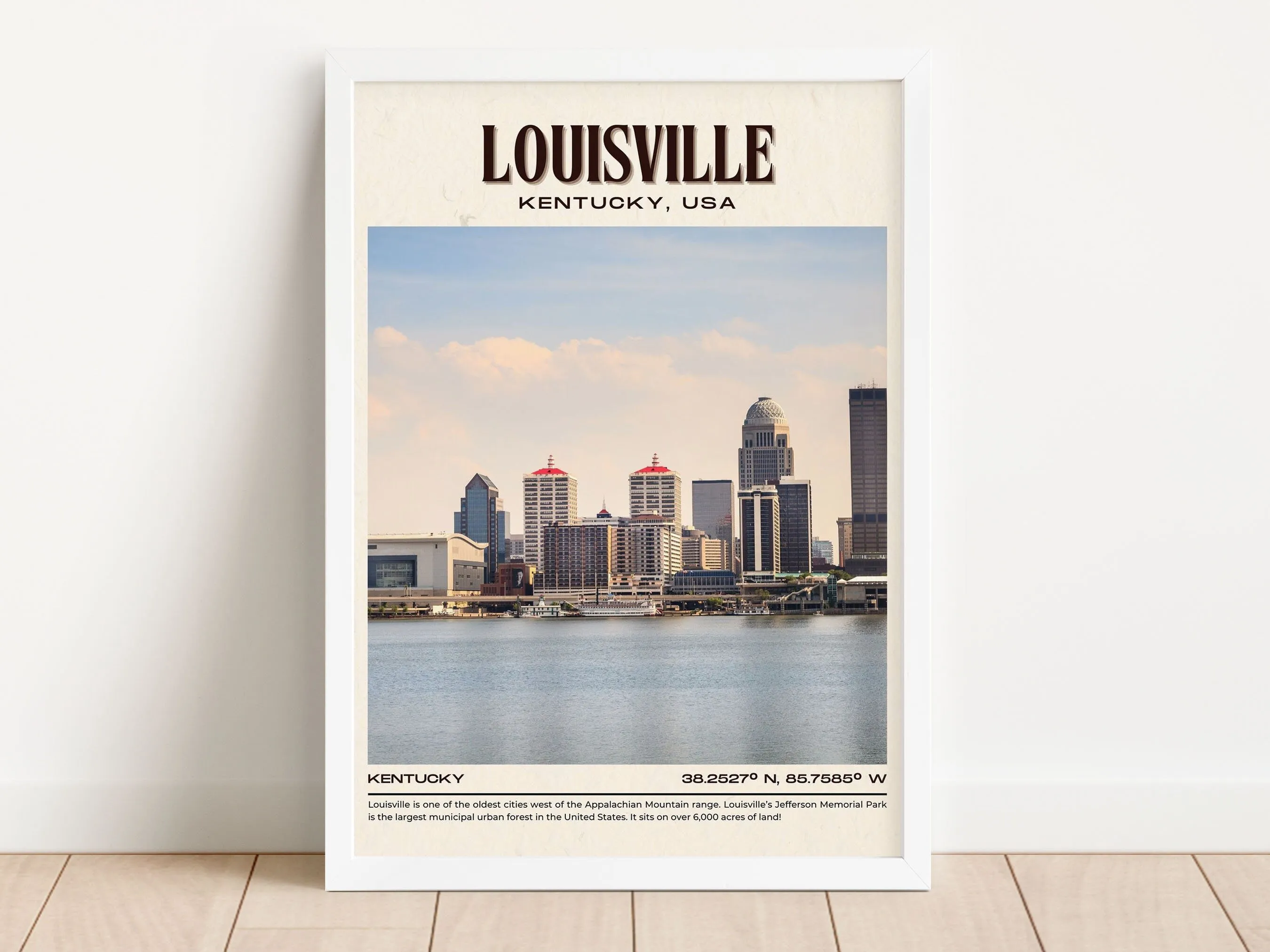 Louisville Vintage Wall Art, Kentucky, USA
