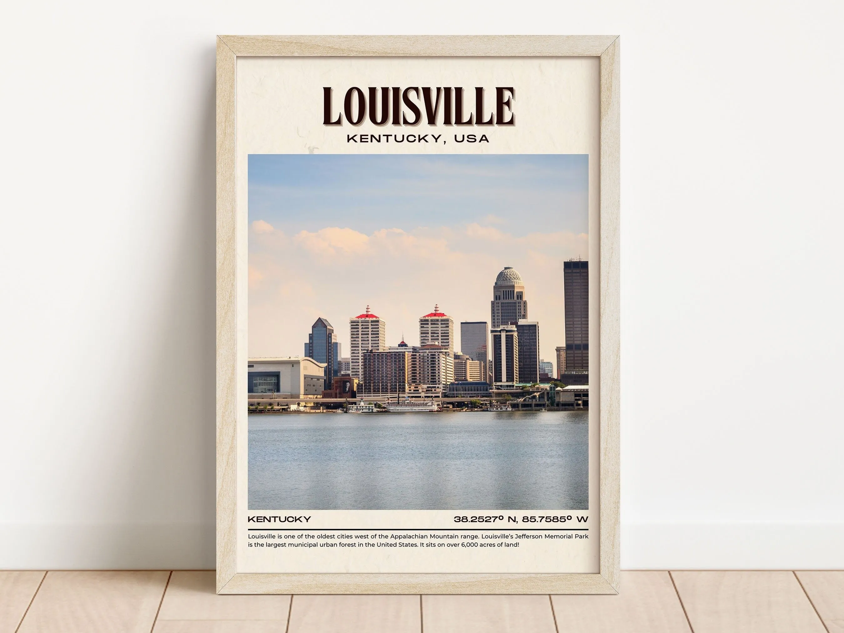 Louisville Vintage Wall Art, Kentucky, USA