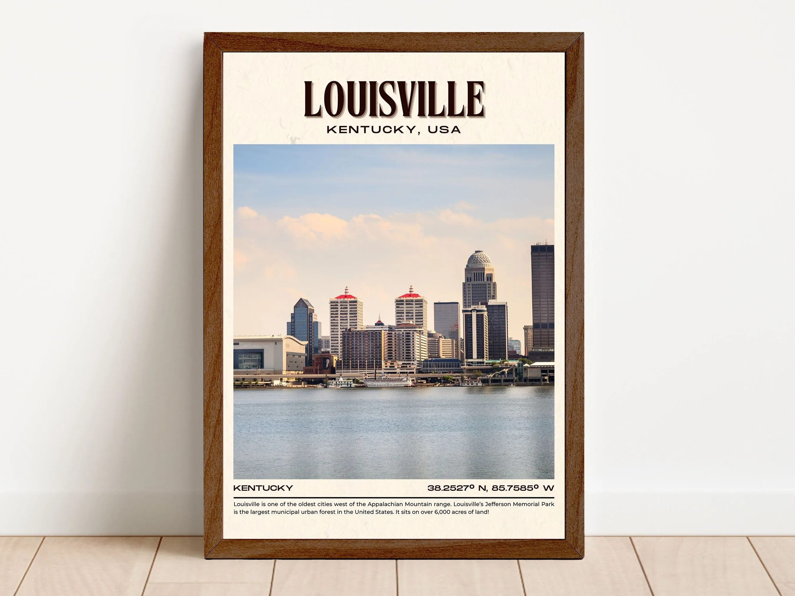 Louisville Vintage Wall Art, Kentucky, USA