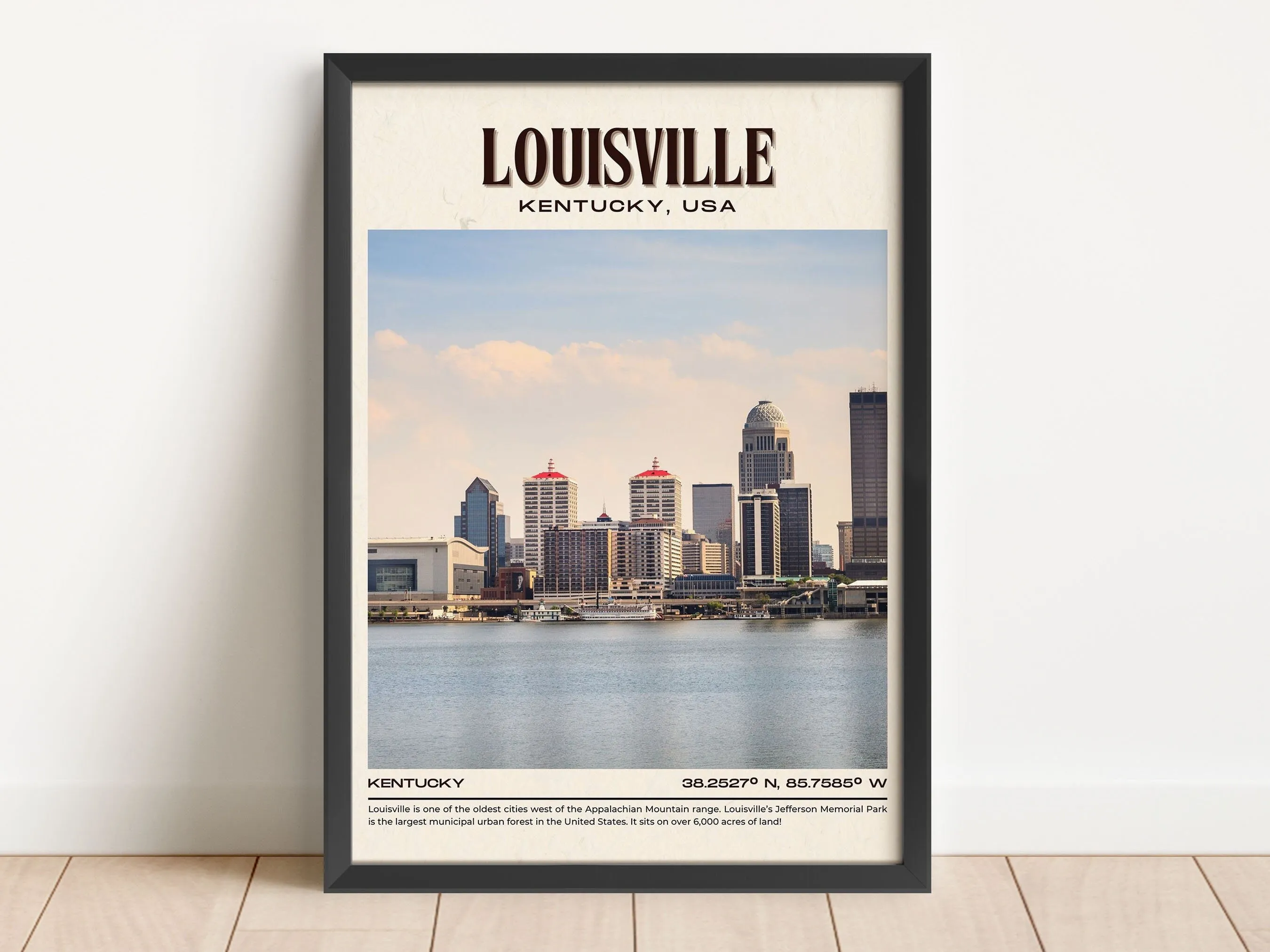Louisville Vintage Wall Art, Kentucky, USA