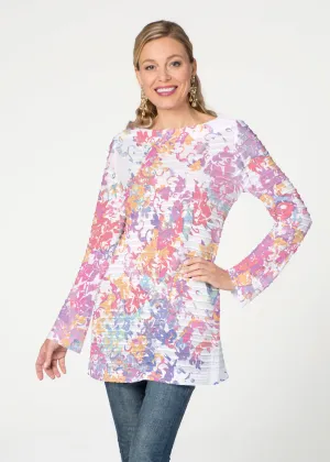Lovely (19207) ~ Banded Boatneck Tunic
