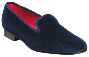 Luxury Navy Velvet Albert Slipper