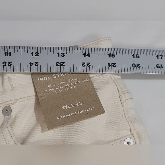 Madewell 90's Straight High-Rise Fitted Hip Straight Leg Full Length Size 29