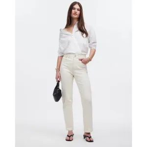 MADEWELL Cream vintage canvas The '90s Straight Jean NWT Size 32p