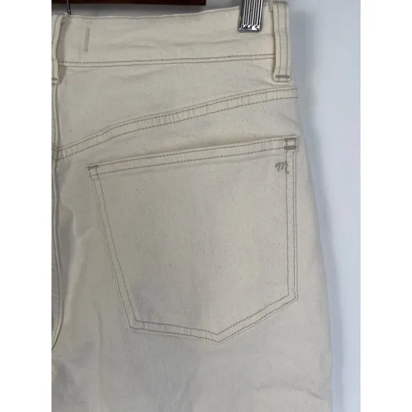 MADEWELL Cream vintage canvas The '90s Straight Jean NWT Size 32p
