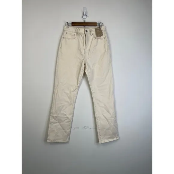 MADEWELL Cream vintage canvas The '90s Straight Jean NWT Size 32p