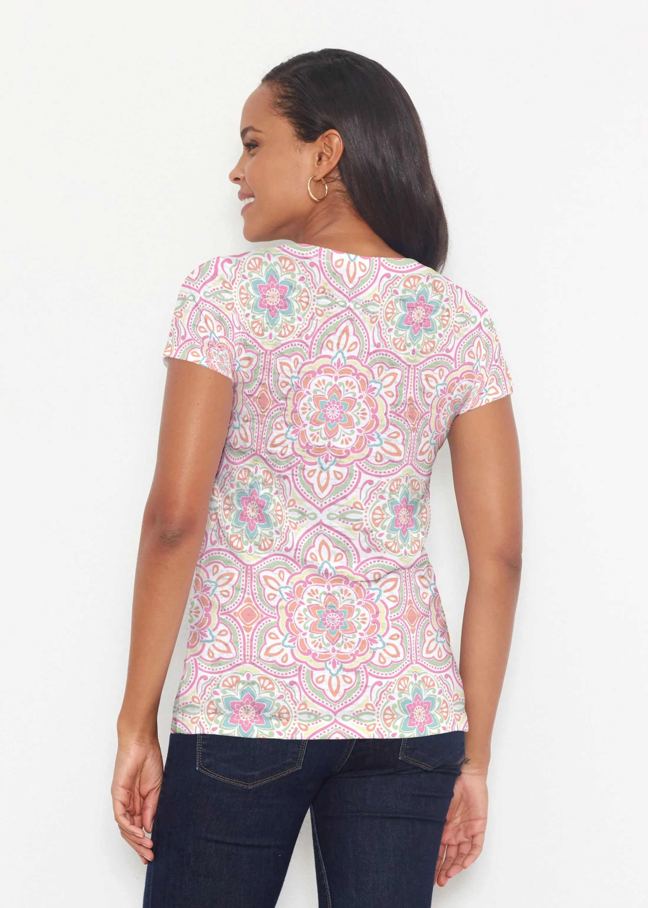 Mandala Geo (13495) ~ Signature Short Sleeve Scoop Shirt