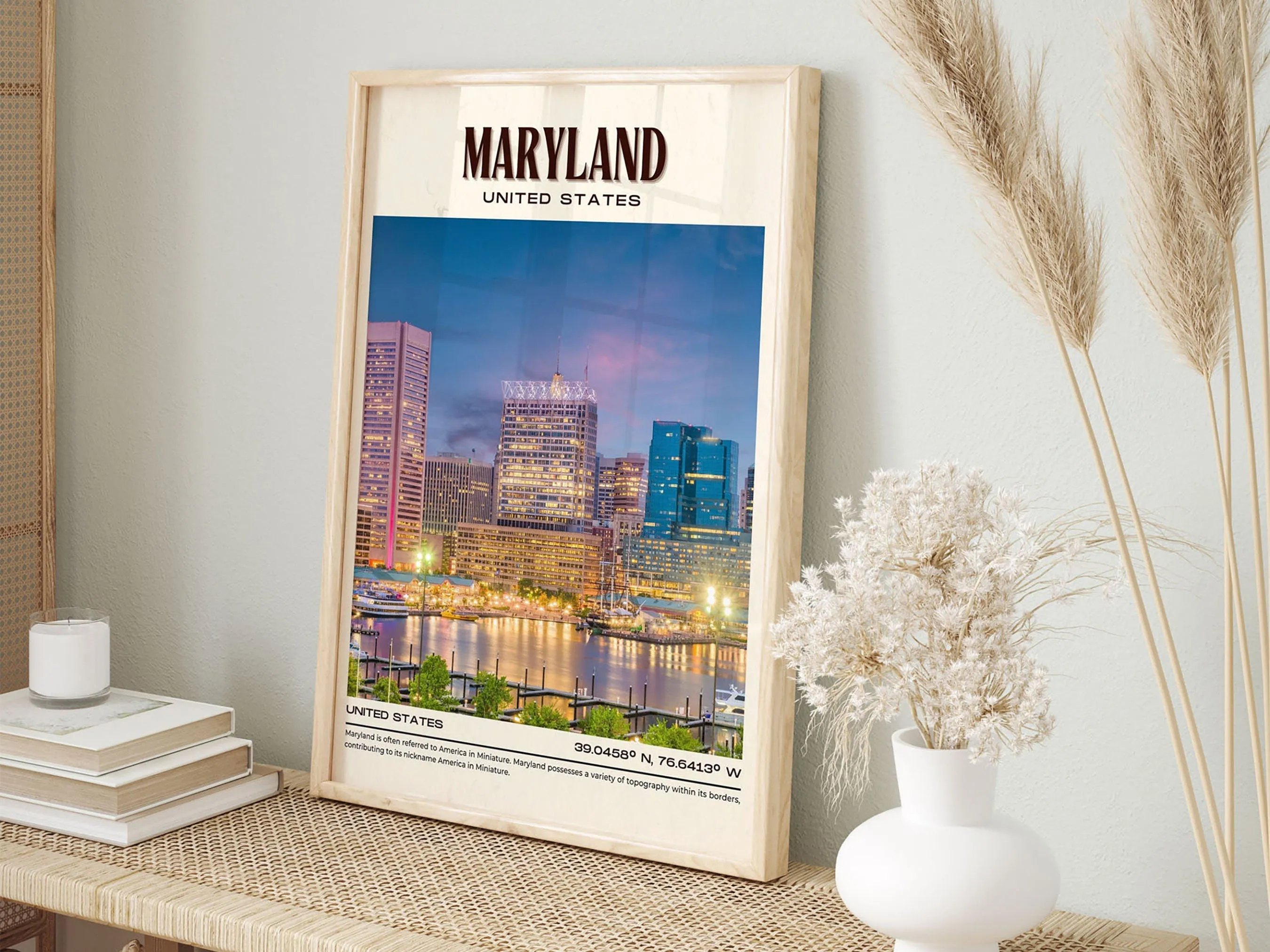 Maryland Vintage Wall Art, USA