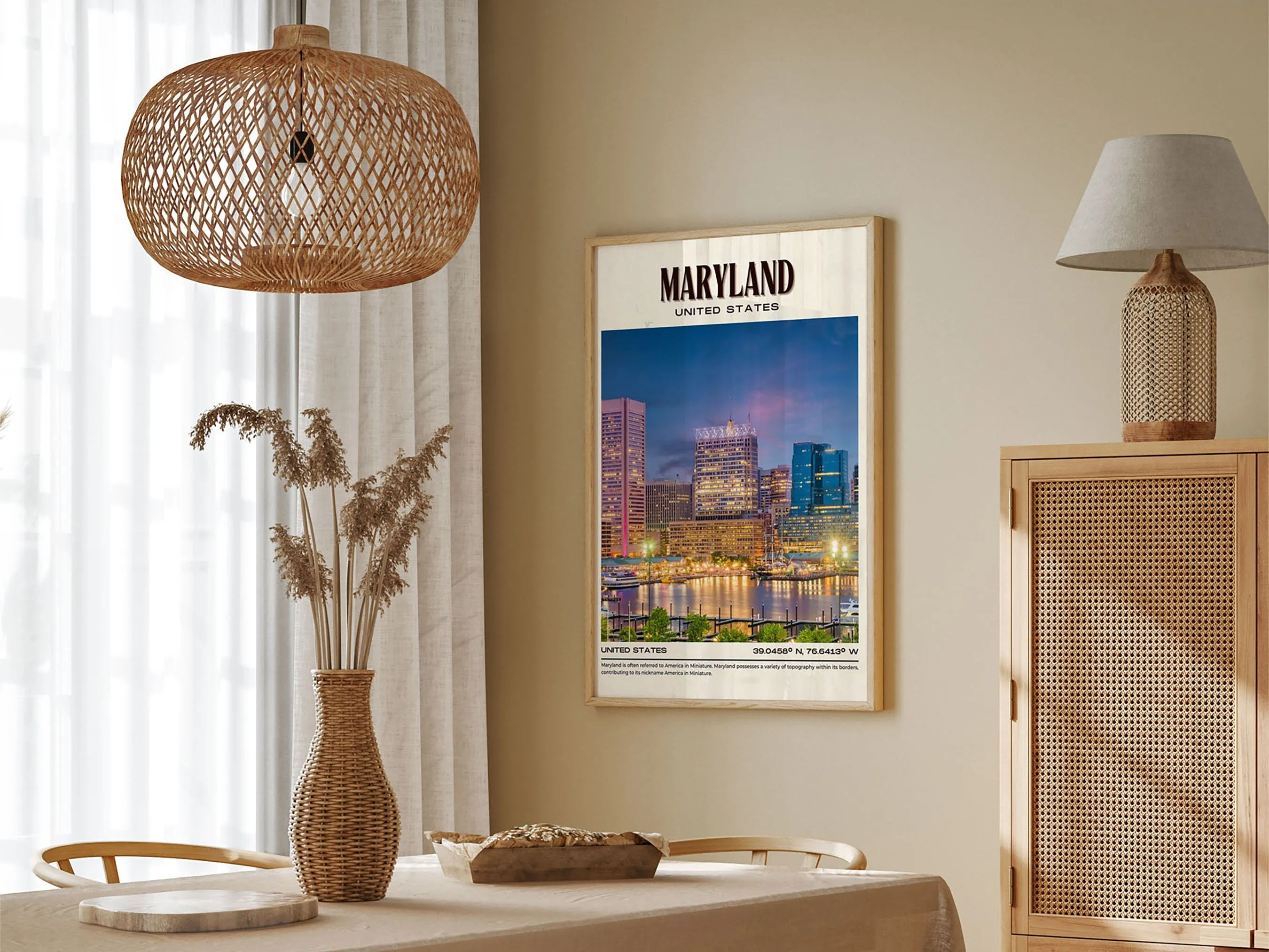 Maryland Vintage Wall Art, USA