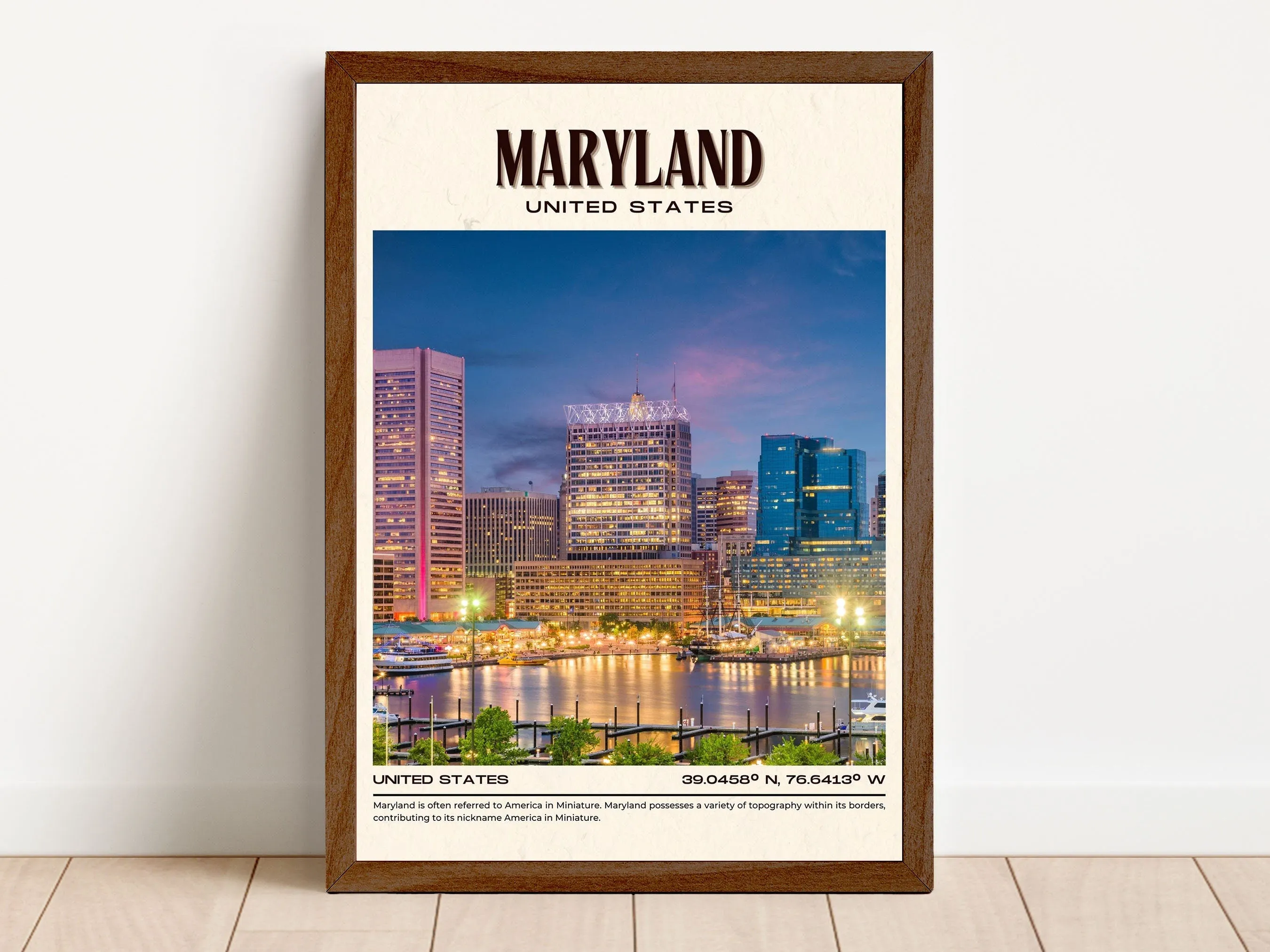 Maryland Vintage Wall Art, USA