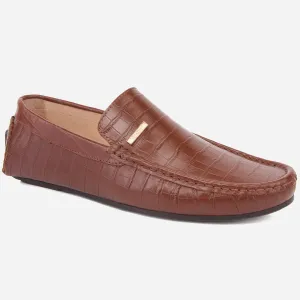 MEN "ROMAN" SLIP ON LEATHER MOCCASINS