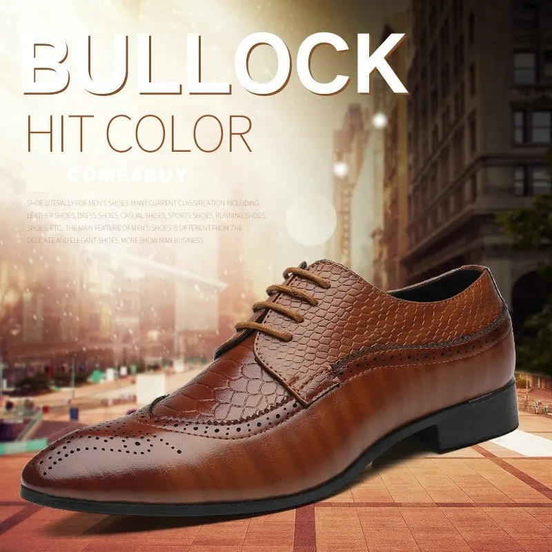 Men's Carved Business Formal Leather Shoes