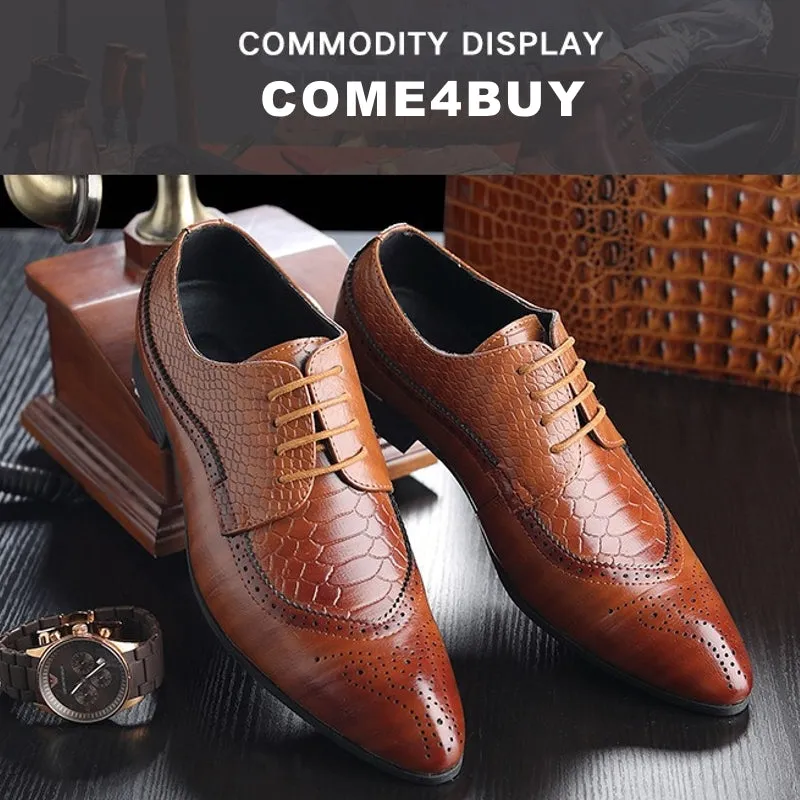 Men's Carved Business Formal Leather Shoes