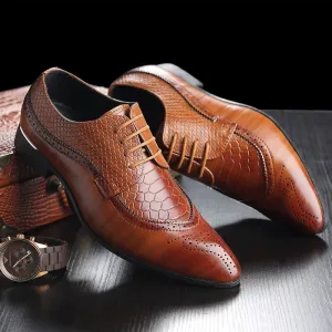 Men's Carved Business Formal Leather Shoes