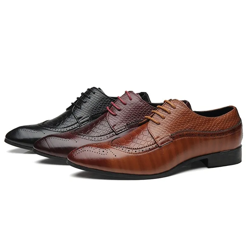 Men's Carved Business Formal Leather Shoes