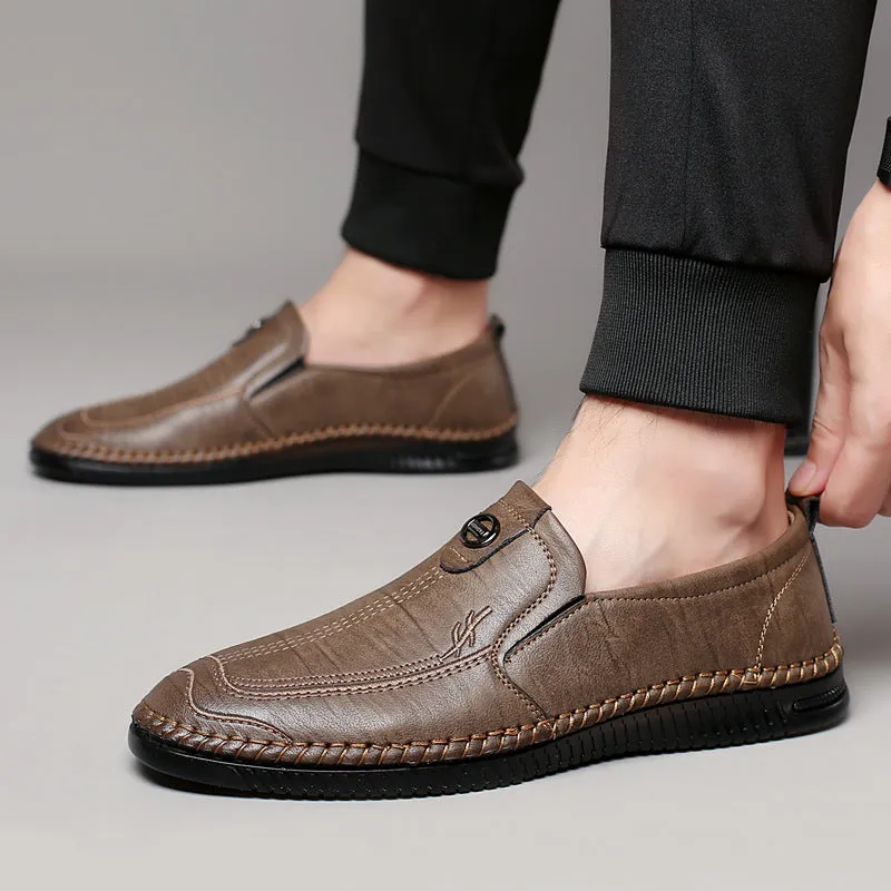 Men's casual soft sole business leather shoes