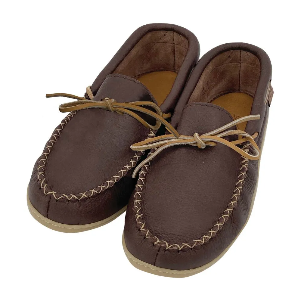 Men's Earthing Moose Hide Leather Memory Foam Moccasin Shoes