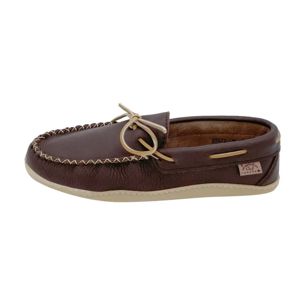 Men's Earthing Moose Hide Leather Memory Foam Moccasin Shoes
