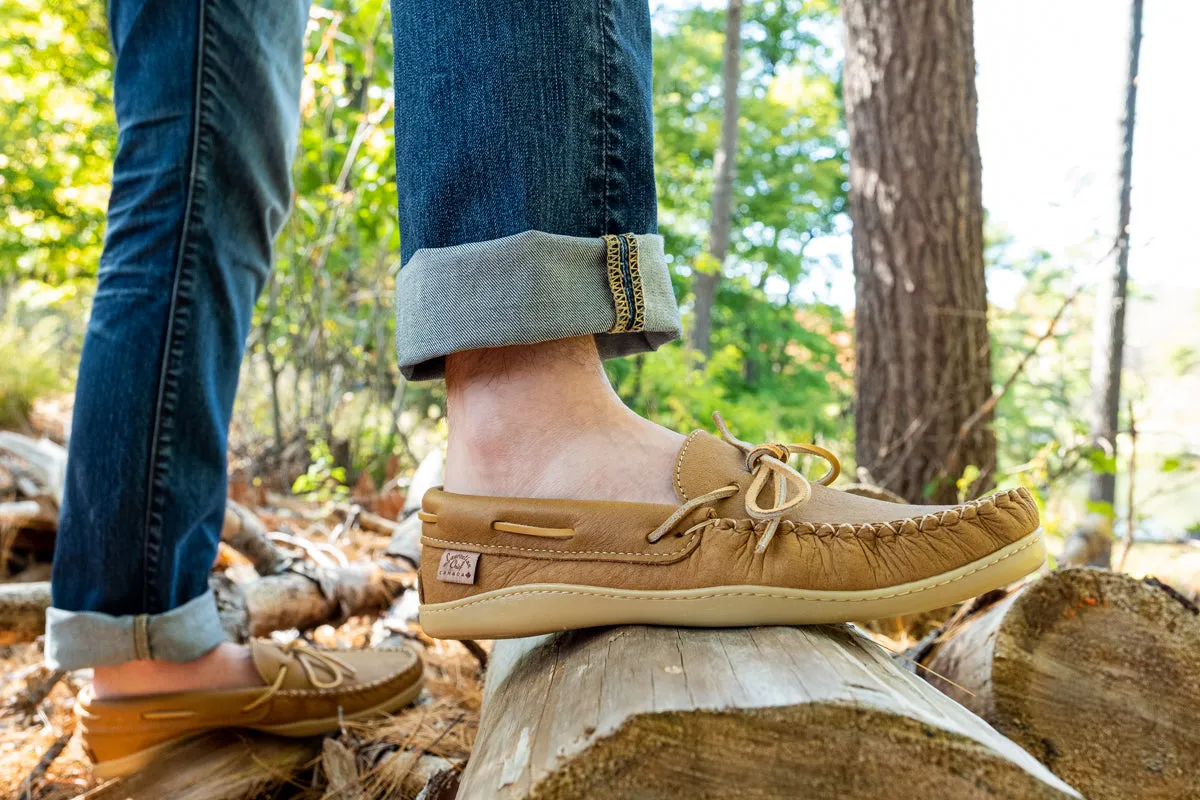 Men's Earthing Moose Hide Leather Moccasin Shoes