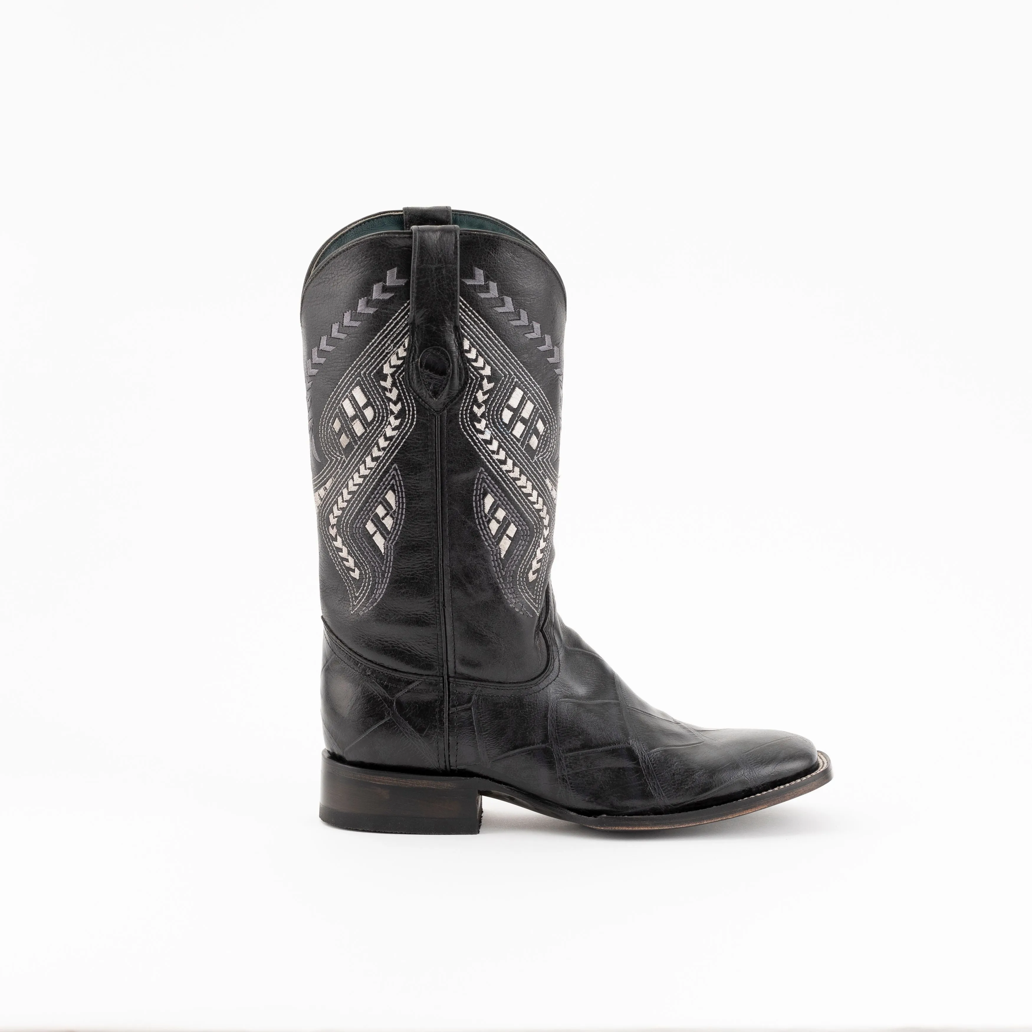 Men's Ferrini Jesse Alligator Print Boots Handcrafted Black