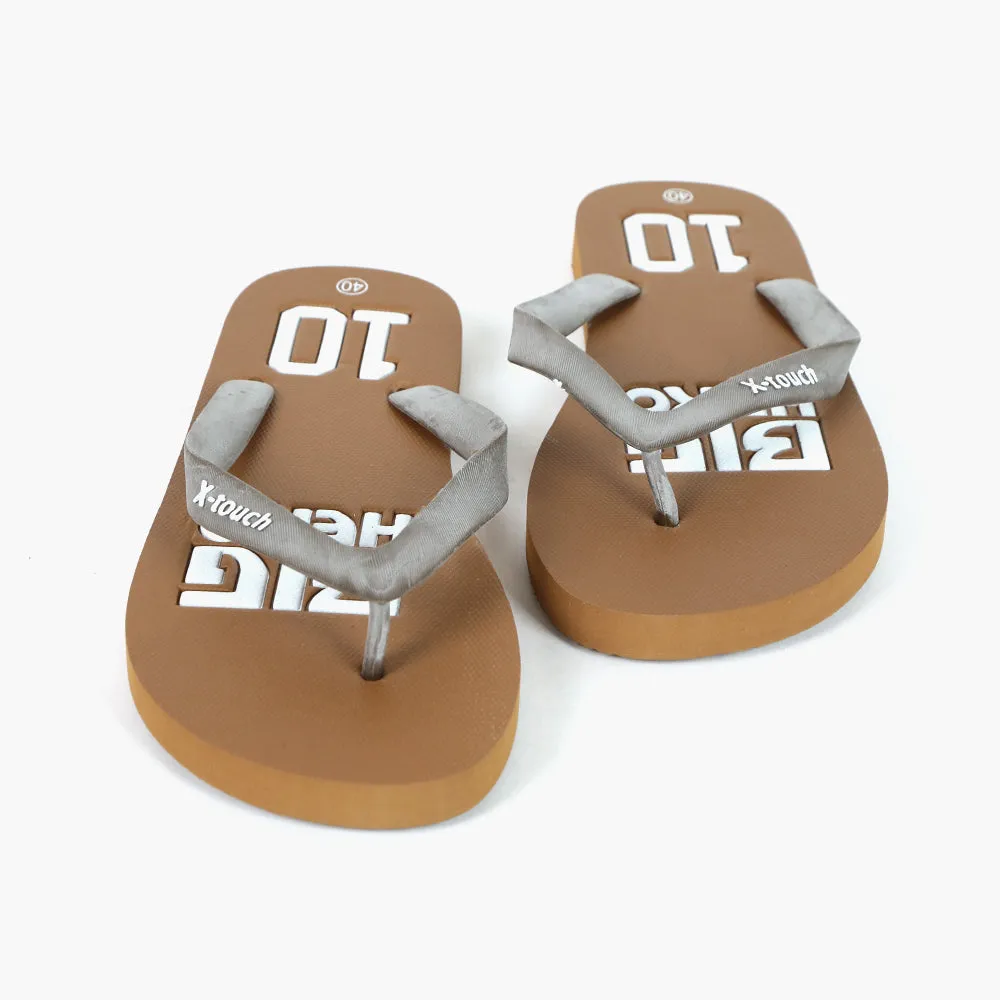 Men's Flip Flop Slippers - Brown