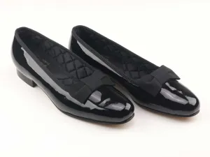 Mens NARROW Black Patent Pump - UK 5