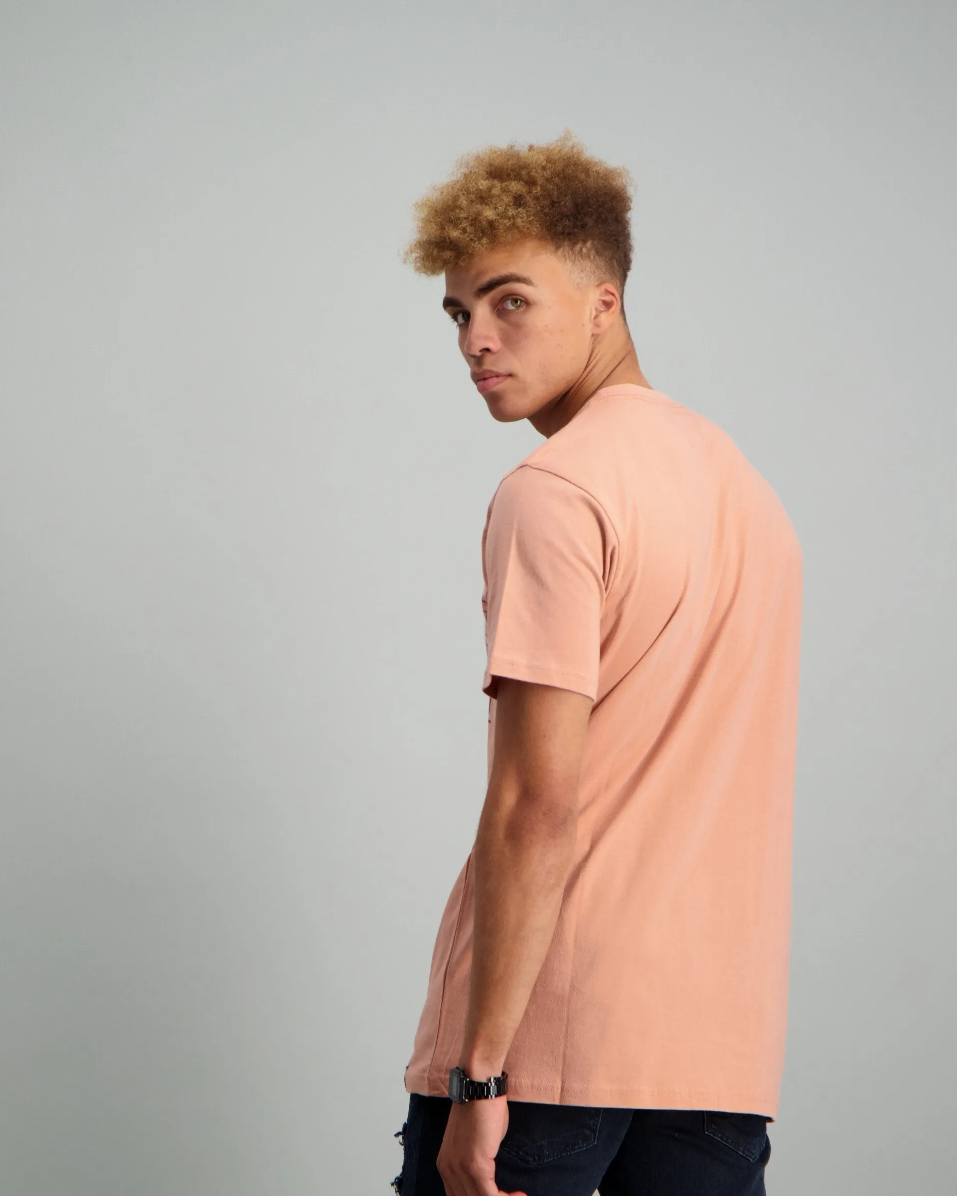 Men's Panther Print T-Shirt - Pink