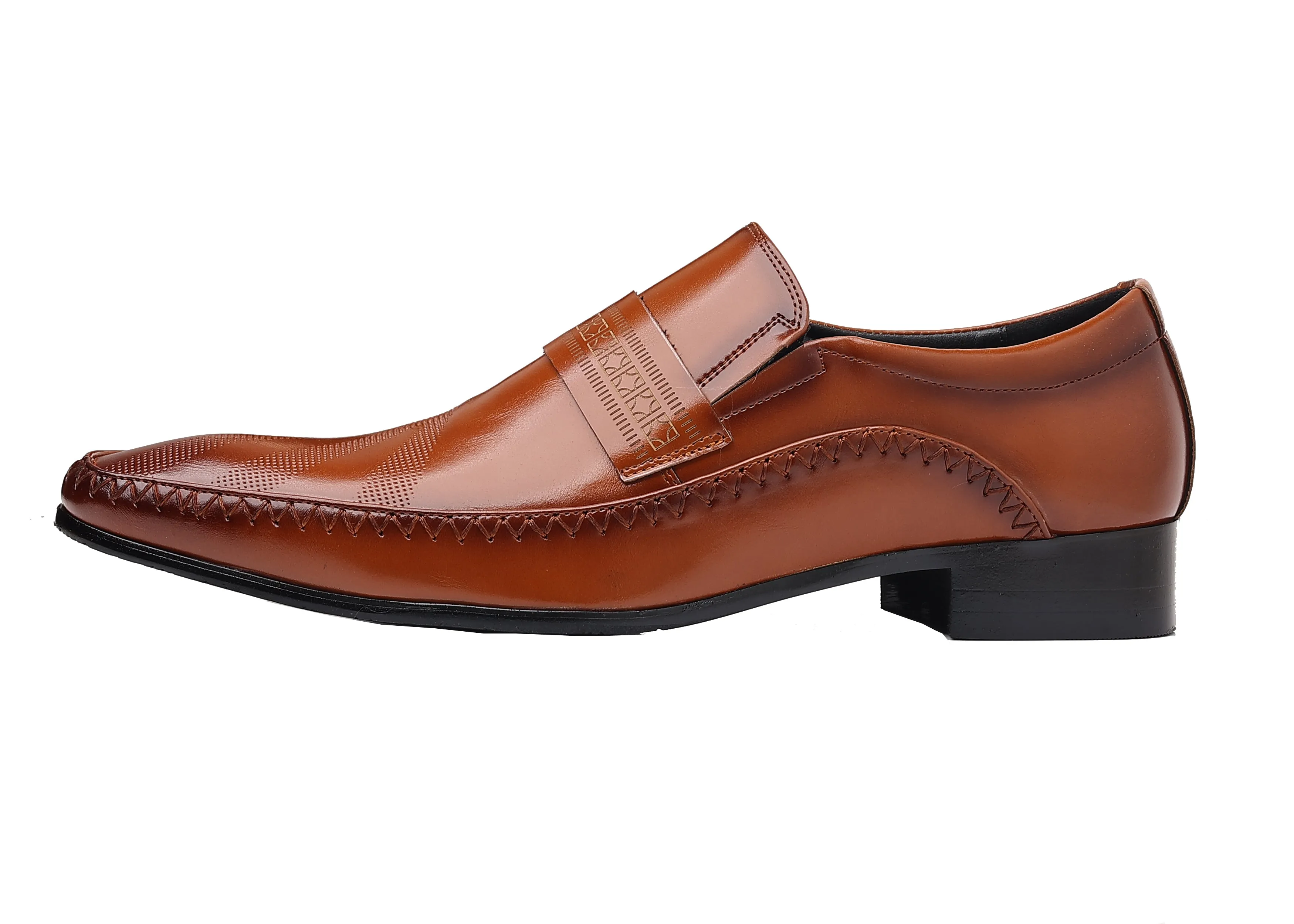 Men's Pointed Moc Toe Leather Shoes