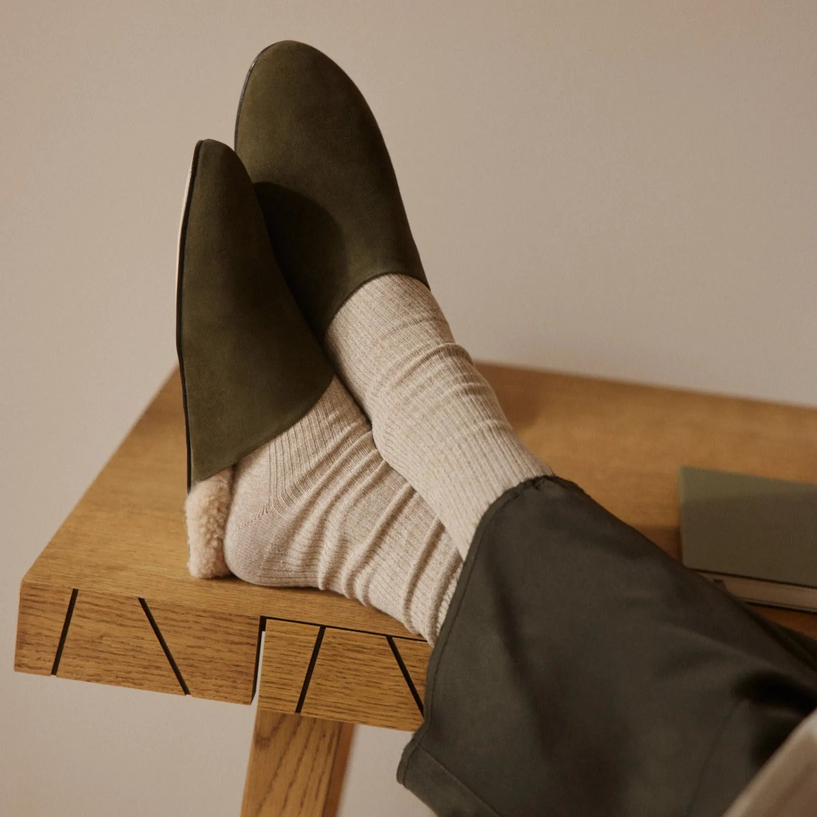 Men's Slider Army Shearling