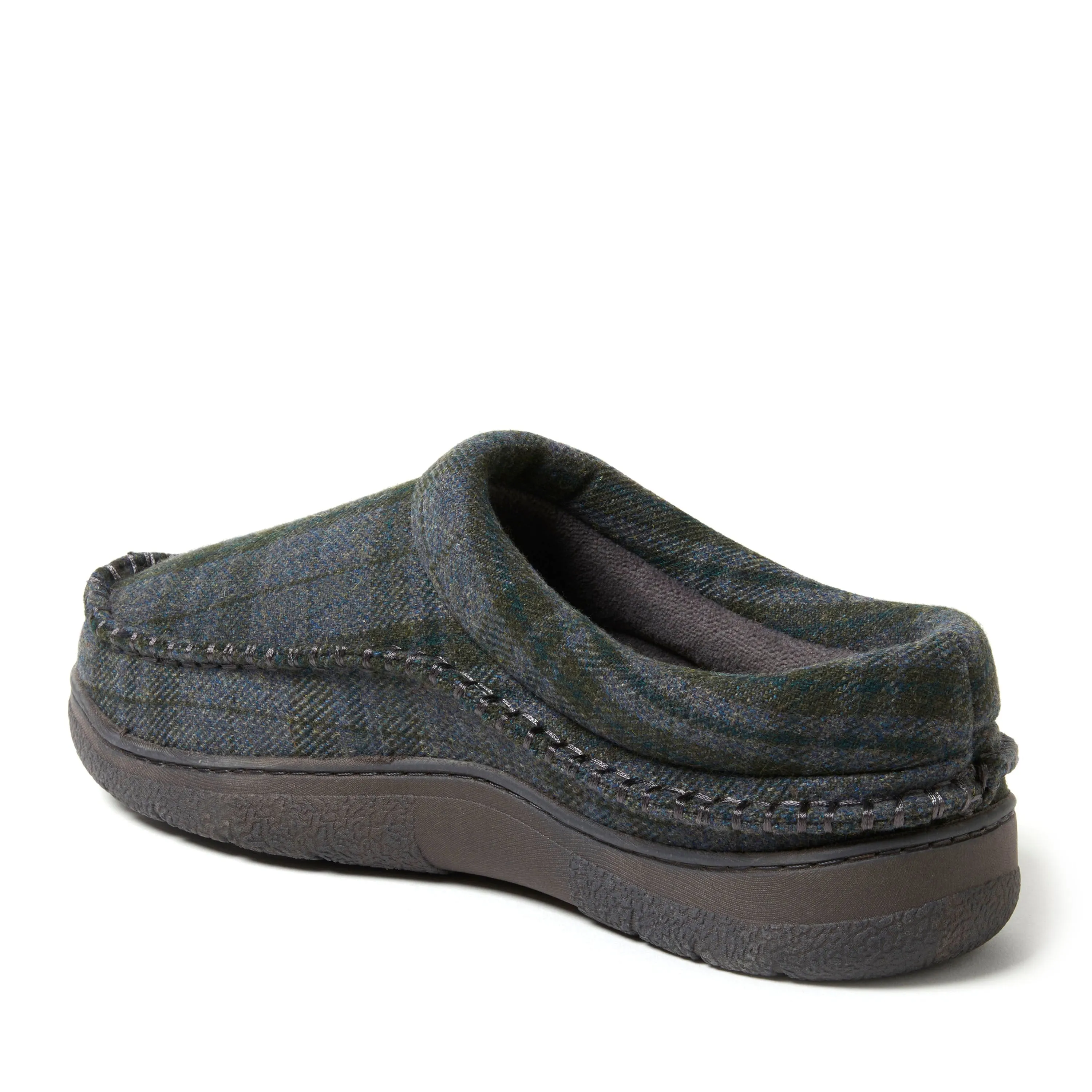 Men's Thompson Plaid Moccasin Toe Clog Slipper