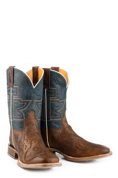 Men's Tin Haul Guitar Man Boots with Rock On Sole Handcrafted Brown