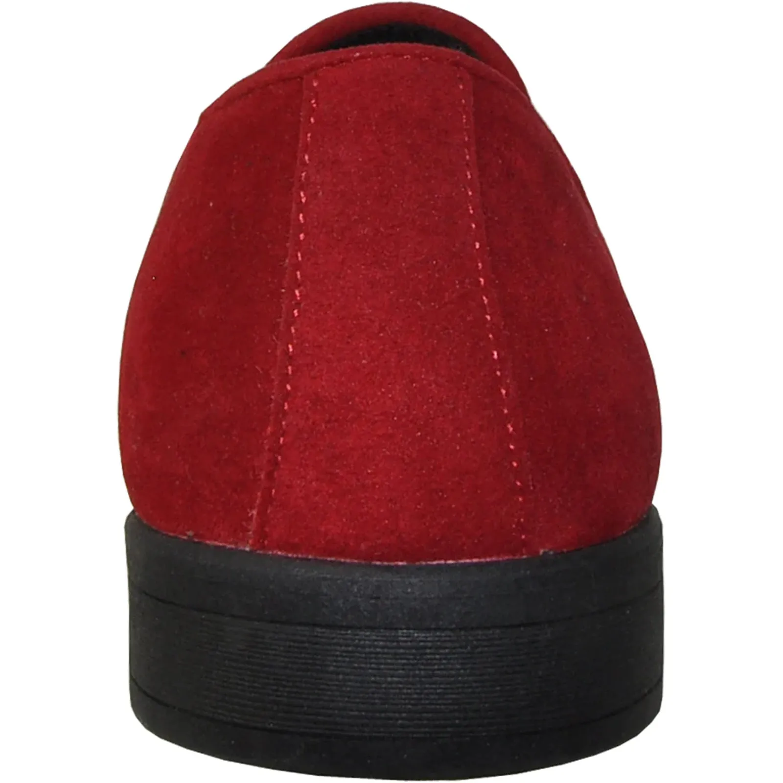 Mens Vegan Suede Wedding & Prom Slip On Loafer Dress Shoe in Red