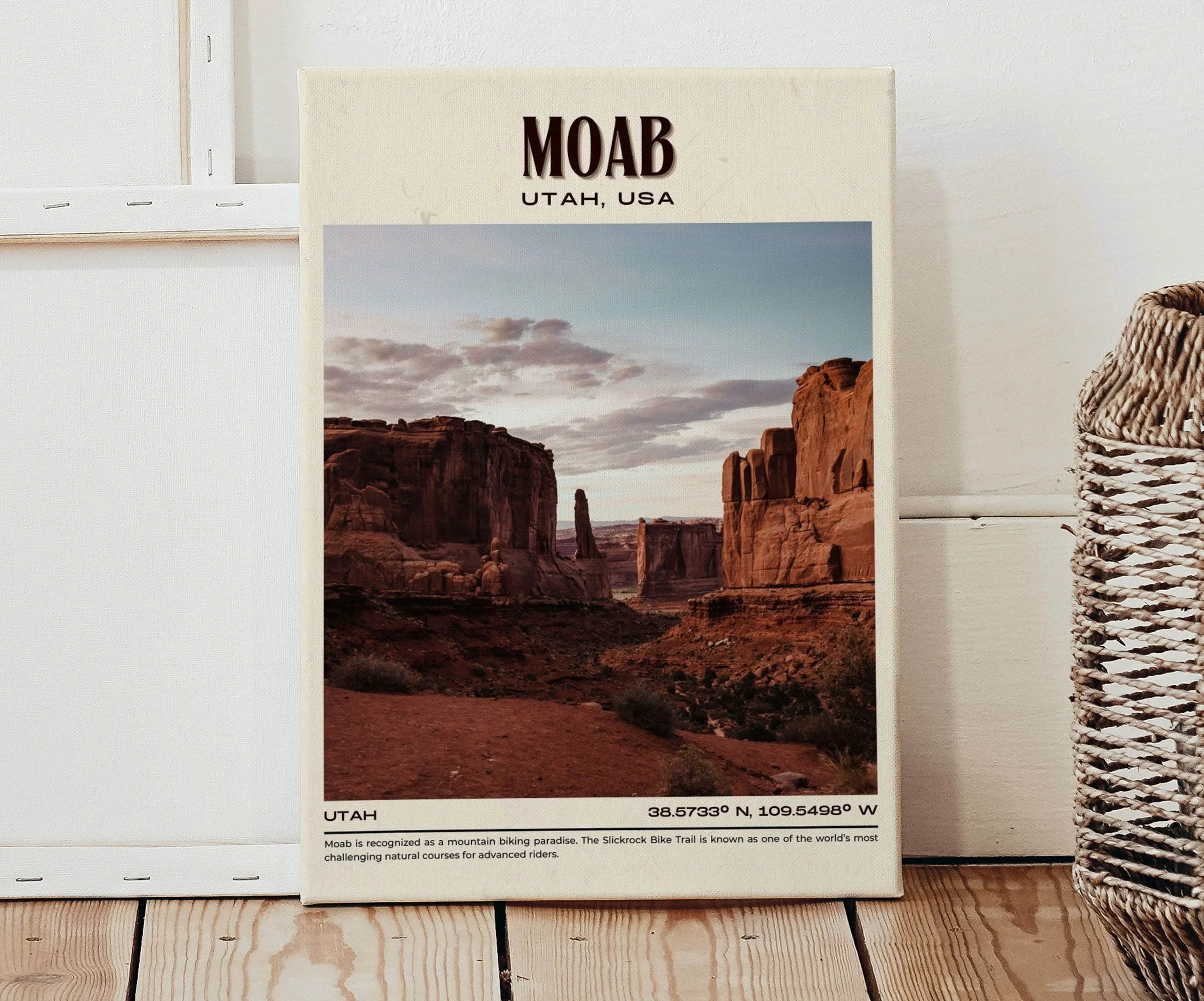 Moab Vintage Wall Art, Utah, USA
